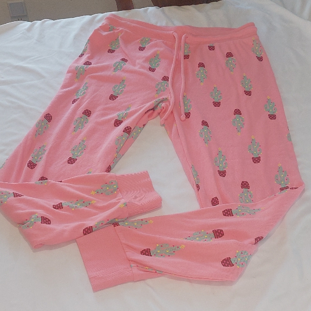 American Eagle Outfitters Pink. Cactus Joggers .Elastic Waist .Size Large.